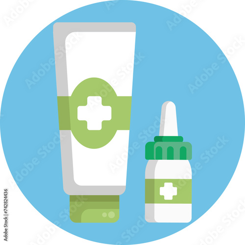 Allergy Relief Ointment Icon: This vector is designed for herbal medicine providers, eco-conscious brands, and wellness apps.