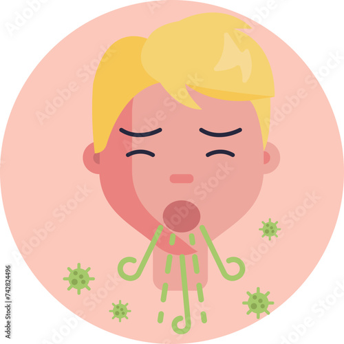 Illustrate your health campaigns with precision using this vector cough icon. Convey the message of respiratory awareness effortlessly with this versatile and impactful graphic.