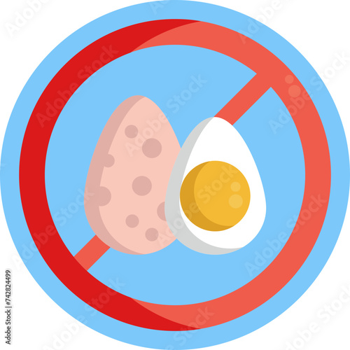 Enhance your recipe collections with our versatile "No Eggs" vector icon. Ideal for indicating allergy-friendly recipes and making your culinary creations accessible to a wider audience.