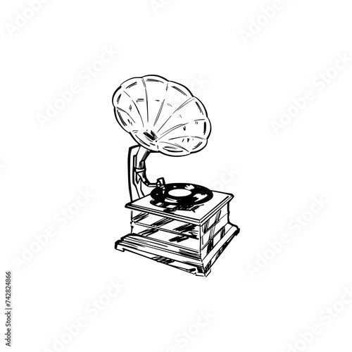 Gramofon icon Concept Stock Illustration