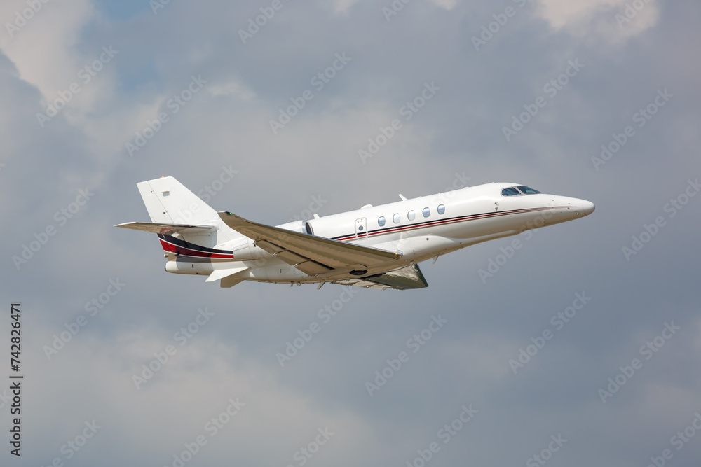 Netjets Cessna Citation private jet airplane at Dallas Love Field