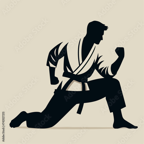 Karate person vector illustration