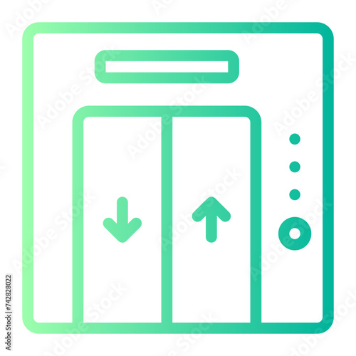 elevator gradient icon