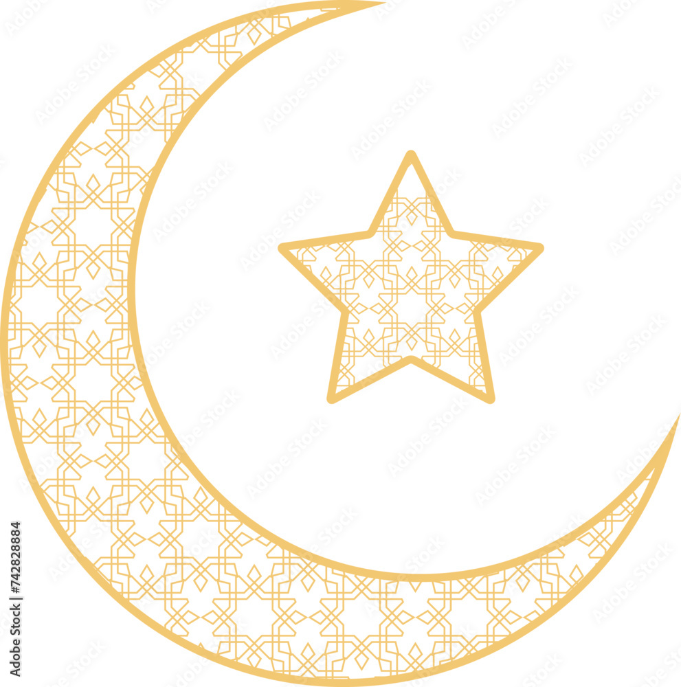 Fototapeta premium Ramadan kareem crescent moon