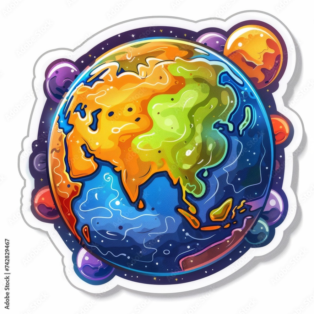 Fototapeta premium Sticker Planet Earth, layout, globe.