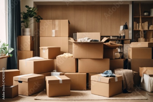 Packing up life, one box at a time, homely vibe. © Tanja