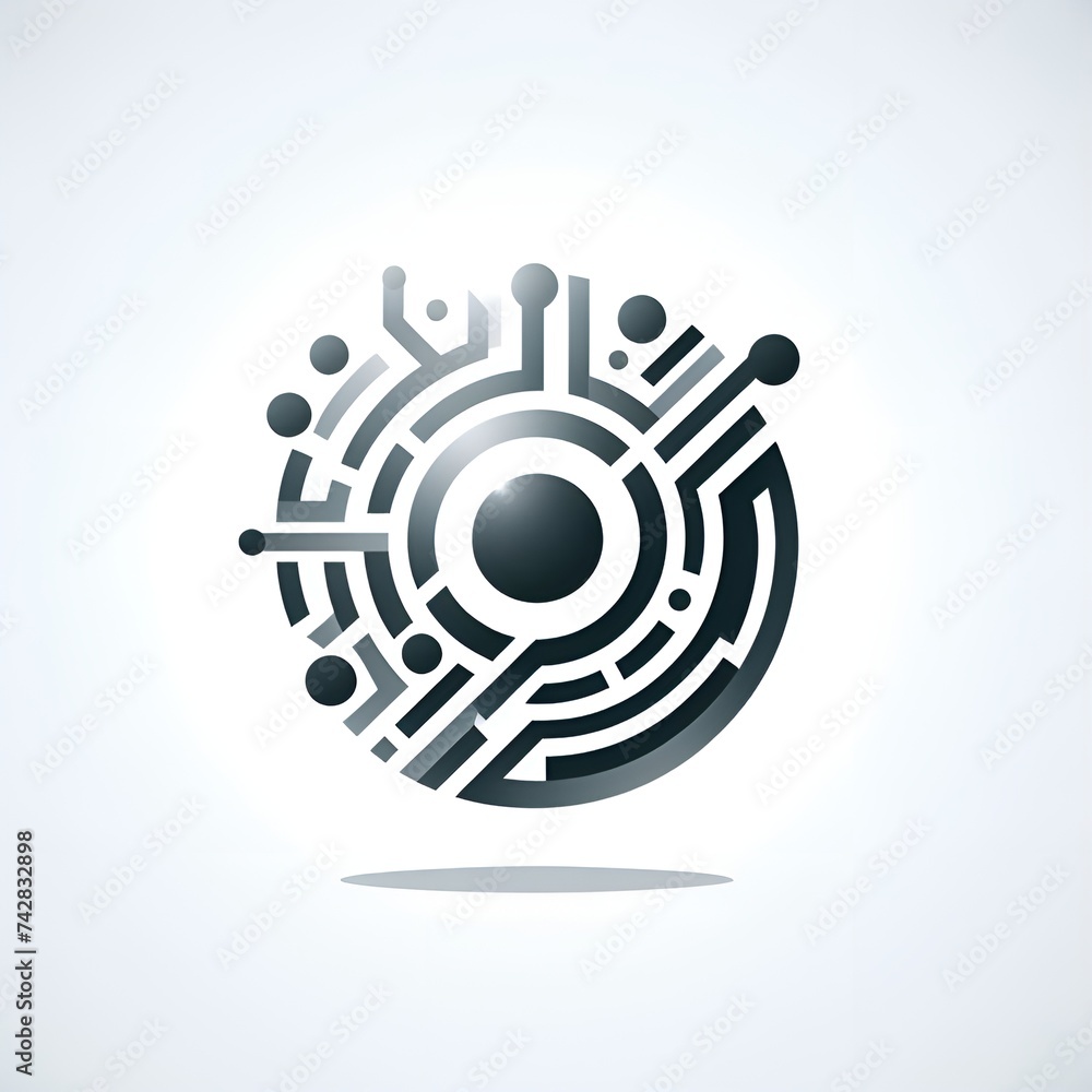 Abstract logo for a technology company Abstract logo for a technology company