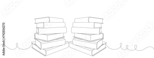 Line art style book vector design for world book day eps format 3