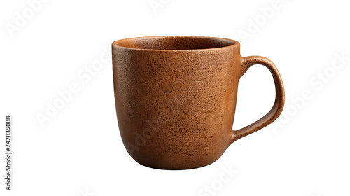 A minimalist coffee mug, no logos or text, on a transparent background, PNG file.
