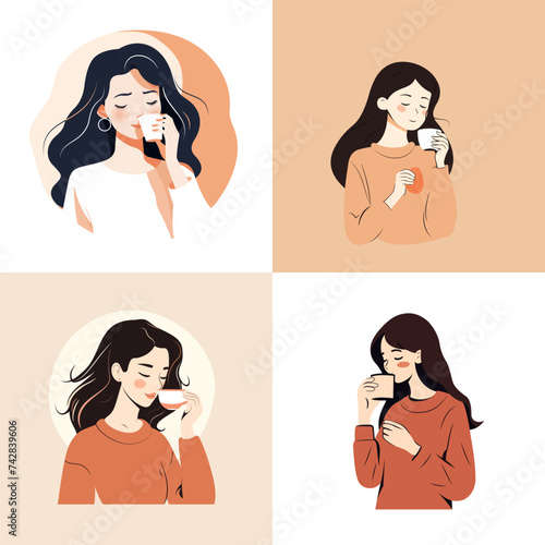 Girl drinking coffee