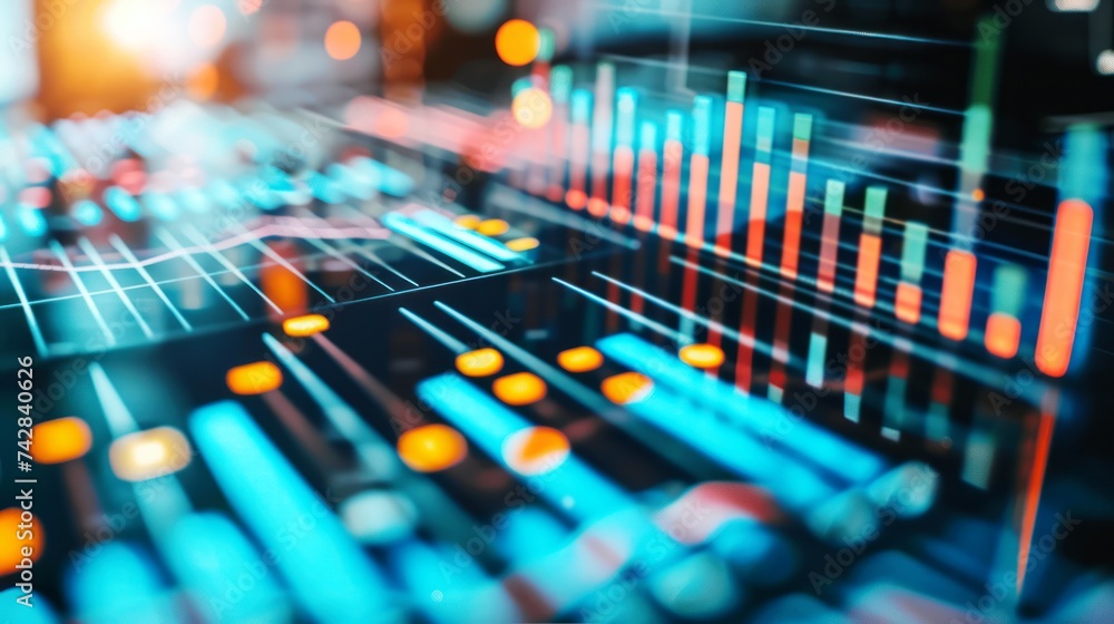 financial data digital analytics market chart abstract background financial data digital analytics market chart abstract background