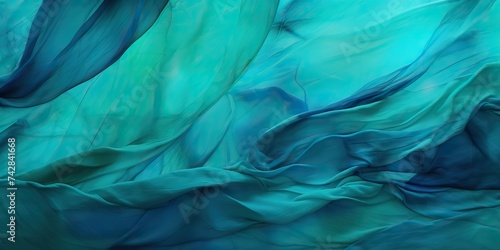 Turquoise material blue color texture surface fabric textile background decoration template