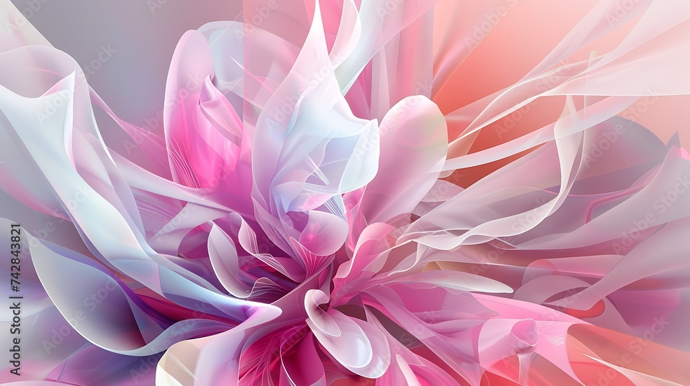 Abstract flower background wallpaper, beautiful poster design, flowers, neon colors, colorful, watercolor, wide screen