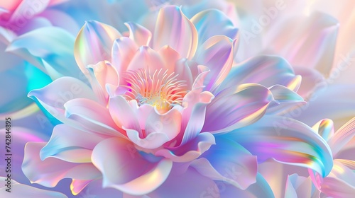 Abstract flower background wallpaper, beautiful poster design, flowers, neon colors, colorful, watercolor, wide screen