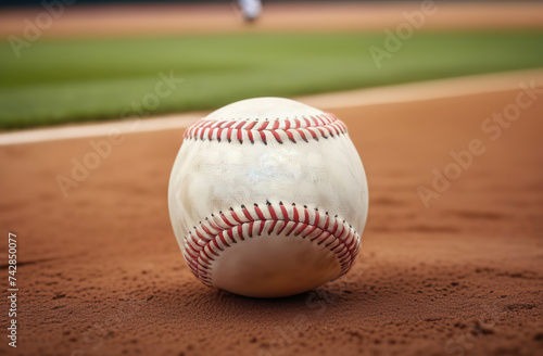 Batter hitting baseball ball with bat 