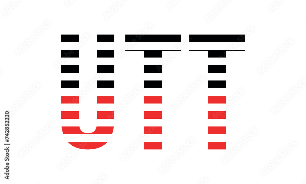 UTT three initial letter iconic line negative space minimal logo design vector template. monogram, abstract, wordmark, business, typography, minimalist, brand, company, flat, modern, unique, simple UTT three initial letter iconic line negative space minimal logo design vector template. monogram, abstract, wordmark, business, typography, minimalist, brand, company, flat, modern, unique, simple