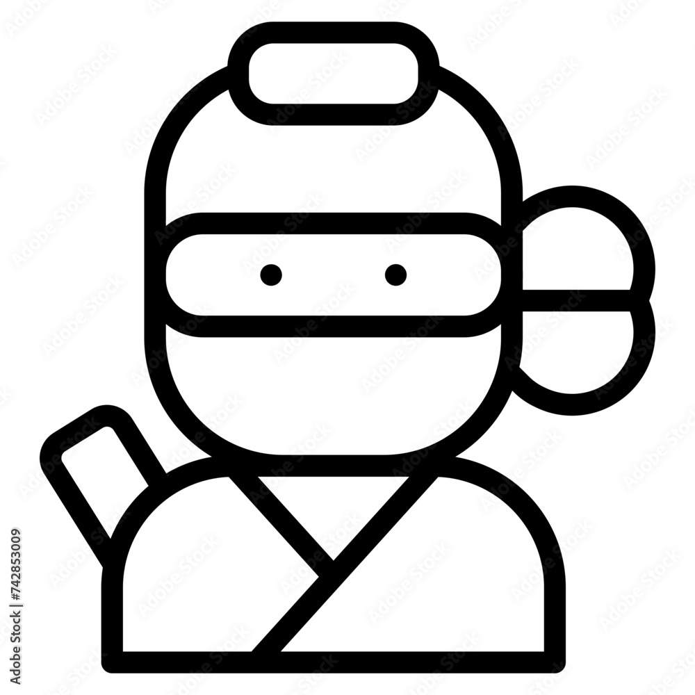 ninjas line icon ninjas line icon