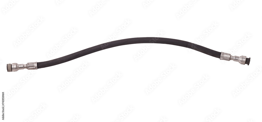 High pressure rubber hose of various formats and types on a white background, not insulated no isolated. High pressure rubber hose of various formats and types on a white background, not insulated no isolated.