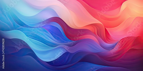 Brigh color flow drawing painted creative brushwork decoration with pink and blue fluid texture view