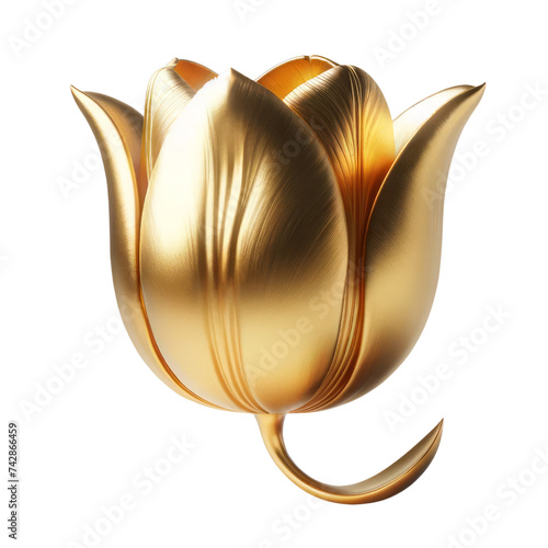 3D rendering of a single Golden Tulip