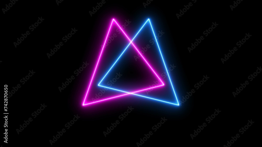 abstract glowing blue neon triangle illustration background 4k abstract glowing blue neon triangle illustration background 4k