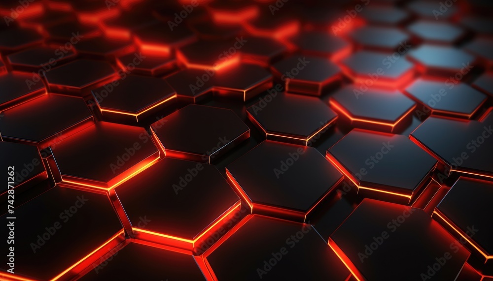 Abstract Futuristic background with hexagons Abstract Futuristic background with hexagons