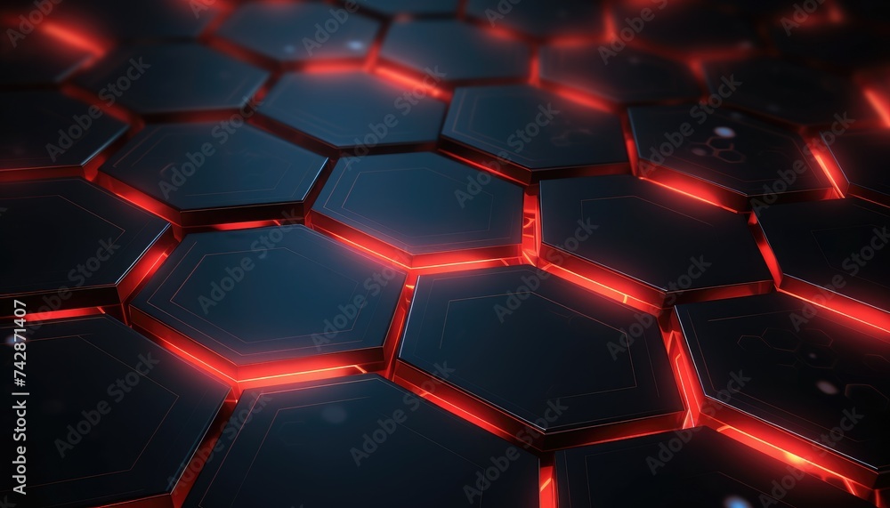 Abstract Futuristic background with hexagons Abstract Futuristic background with hexagons