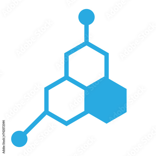 Hexagonal molecule badge