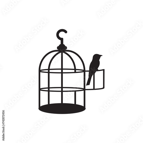 Bird cage symbol logo icon, vector illustration design