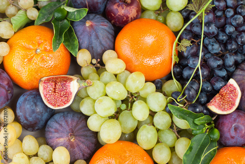 Fototapeta Naklejka Na Ścianę i Meble -  Colorful food. Fresh fruit background