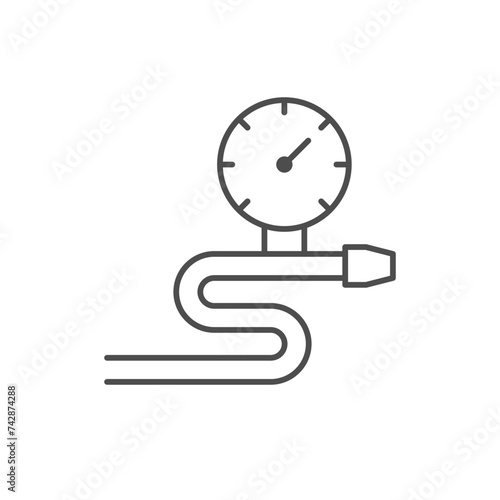 Air manometer line outline icon
