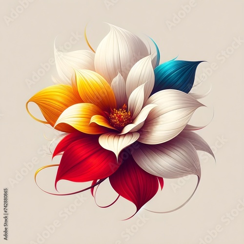Wonderful, three colors flower photo