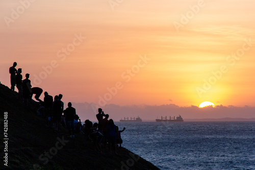 sunset over the sea