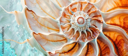 beautiful nautilus shell pattern photo