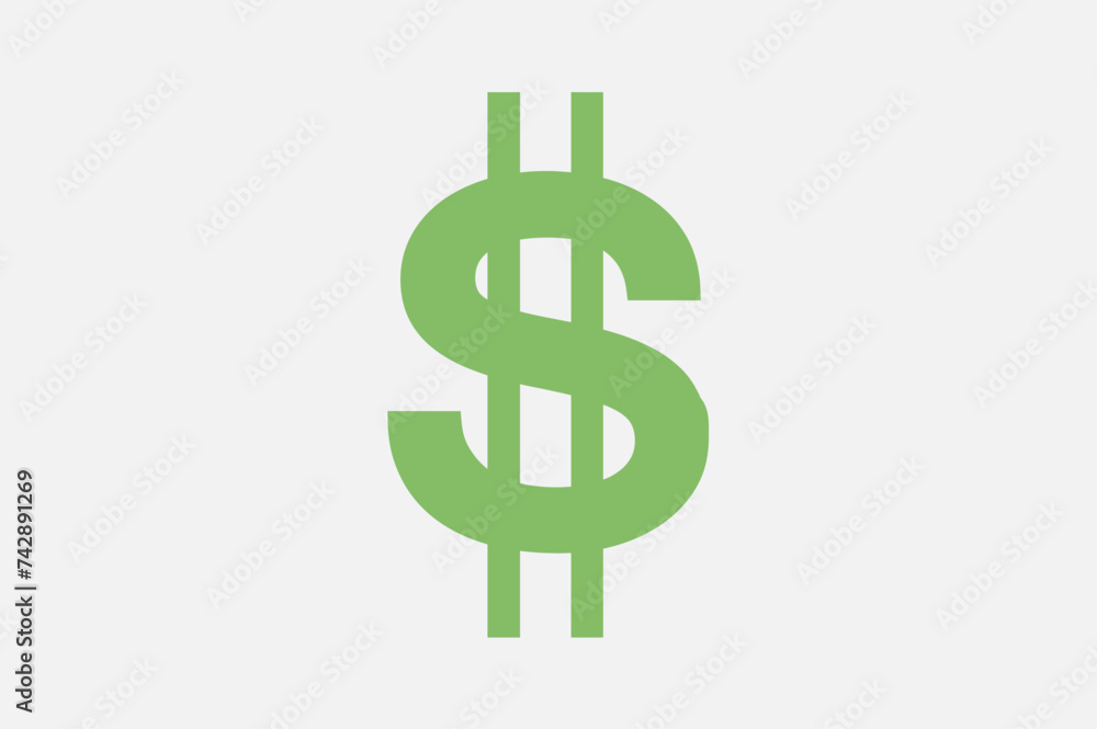 dollar sign on isolated background dollar sign on isolated background