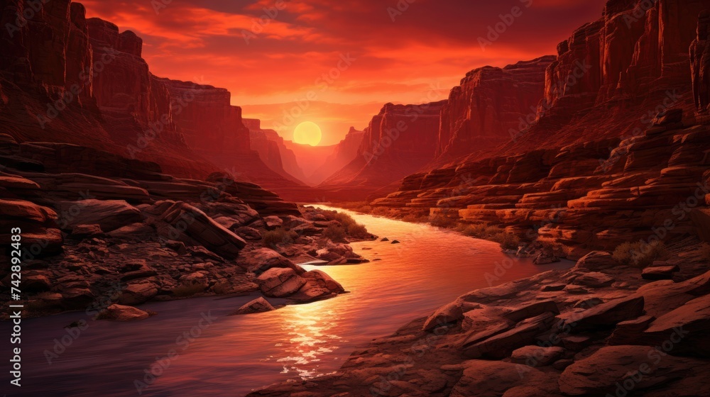 A photo of a canyon