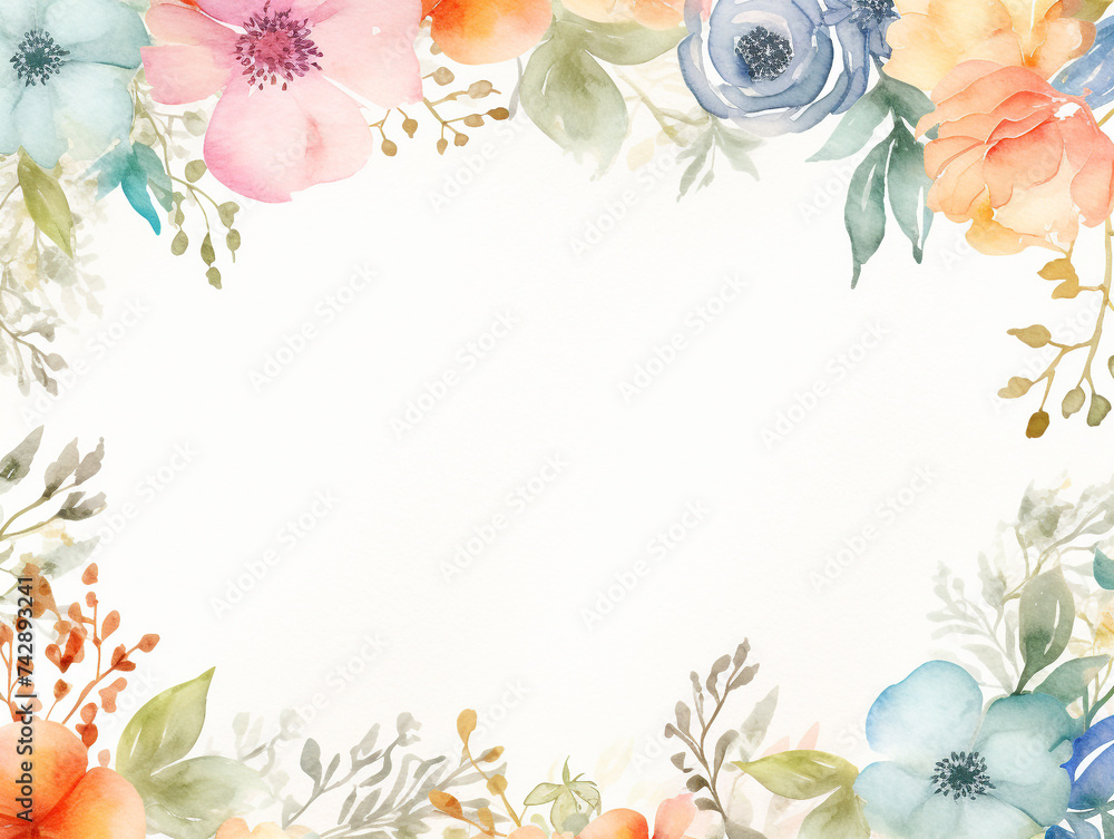 Flower frame vector Flower frame vector
