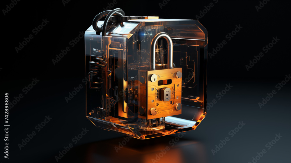 Cybersecurity and privacy concept, protect data, Lock icon and internet network security technology concept,