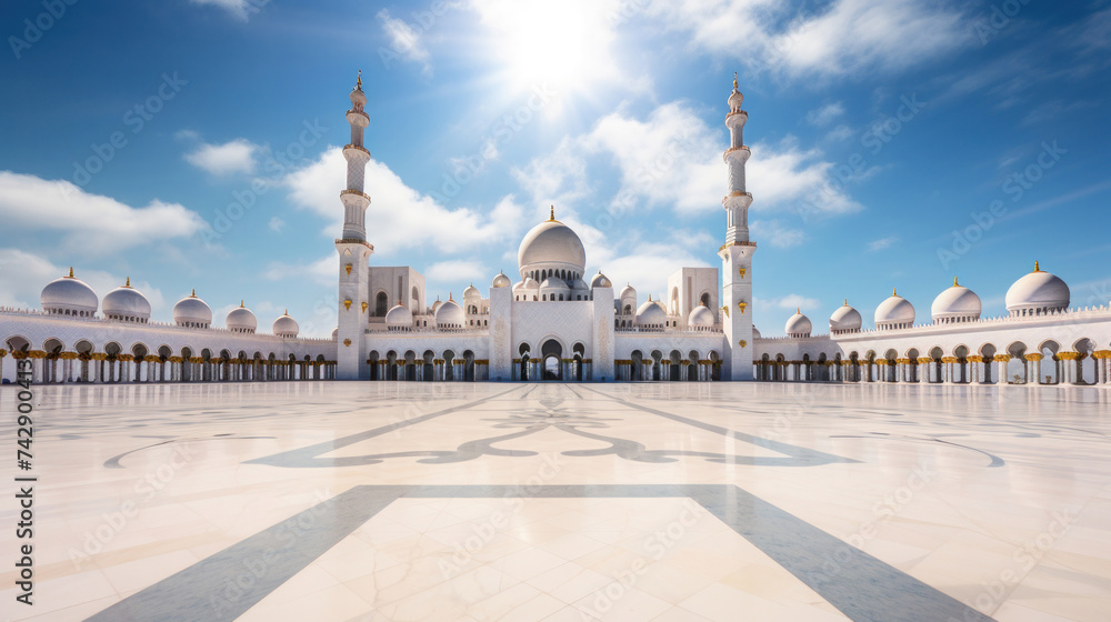 Obraz premium Abu Dhabi, Sheikh Zayed Grand Mosque in the Abu Dhabi. UAE.