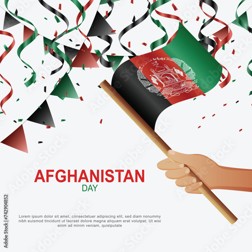 Afghanistan Day background. photo