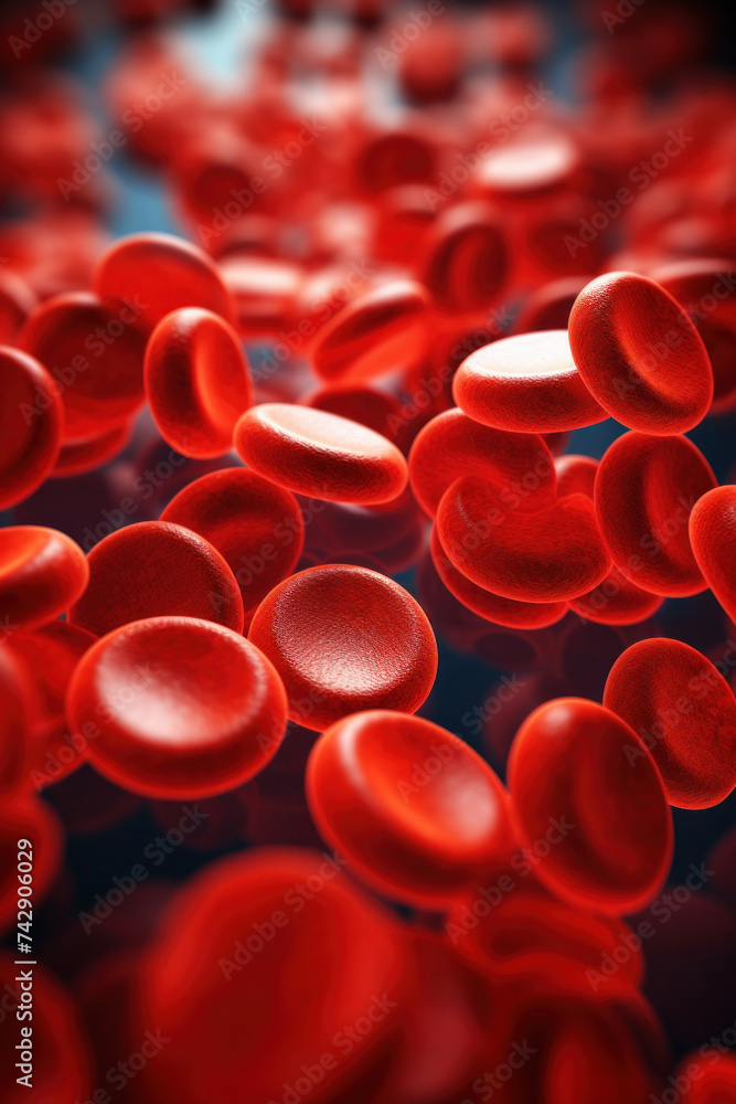 Close up of human red blood cells. Close up of human red blood cells.