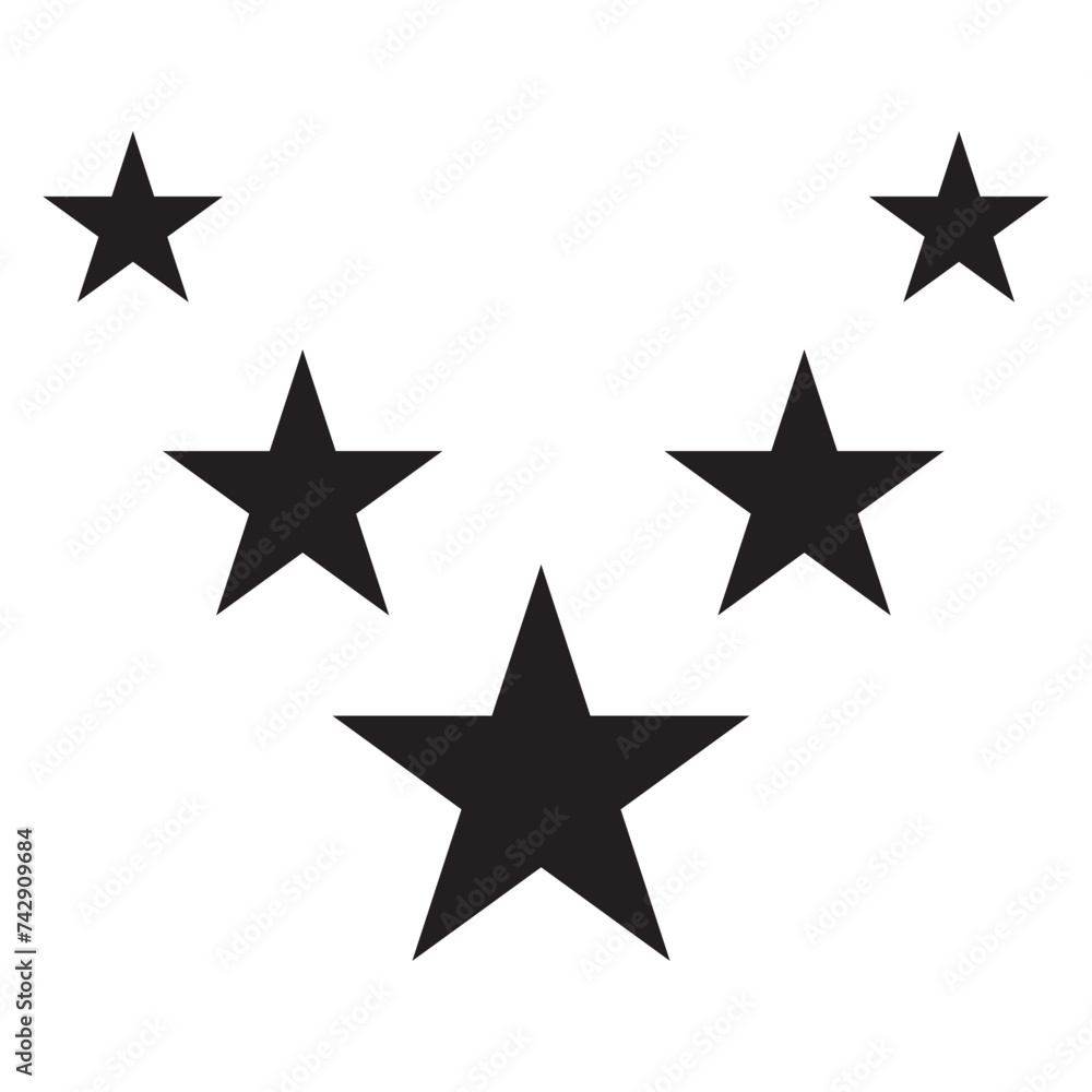 Star icon collection. Star vector icons set with shadow. Star icon collection. Star vector icons set with shadow.