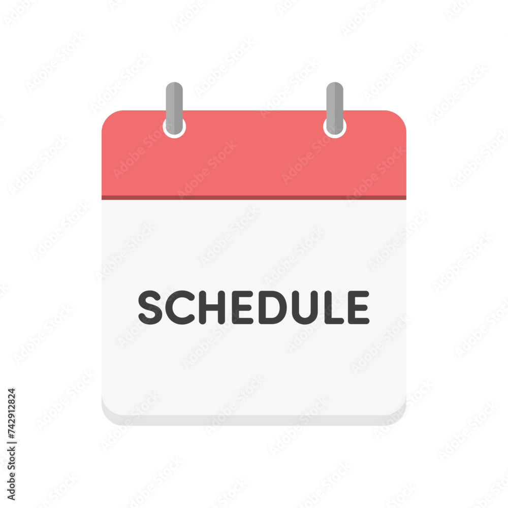 SCHEDULEの文字とカレンダーのアイコン - シンプルなスケジュール・日程のイメージ素材 SCHEDULEの文字とカレンダーのアイコン - シンプルなスケジュール・日程のイメージ素材