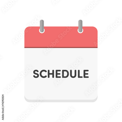 SCHEDULEの文字とカレンダーのアイコン - シンプルなスケジュール･日程のイメージ素材