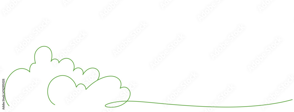 meadow one line drawing vector doodle with grass illustration meadow one line drawing vector doodle with grass illustration