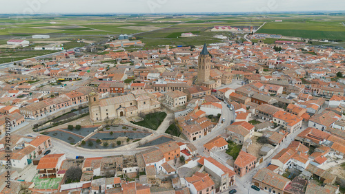 Aerial view of Madrigal de las Altas Torres, Avila, Spain photo