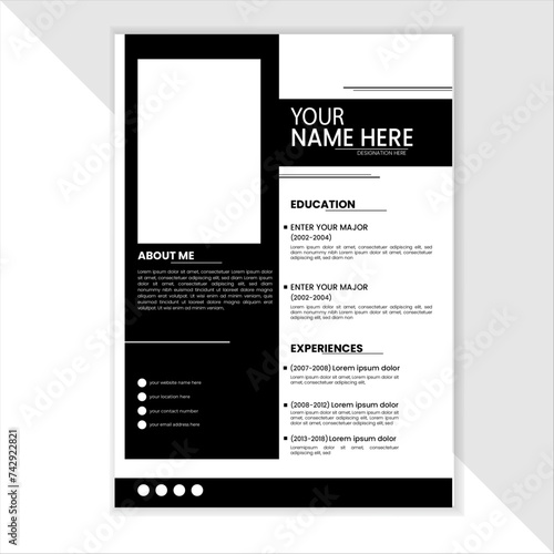 Simple and clean resume design