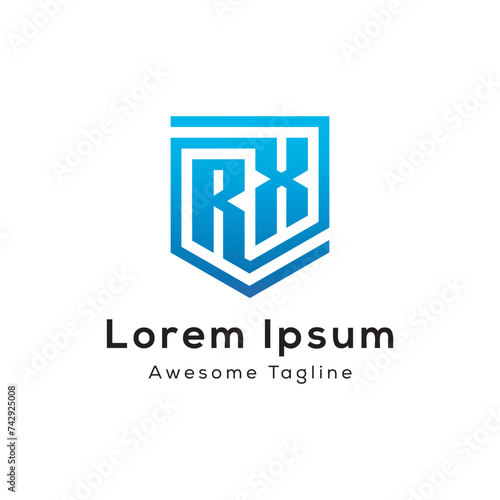 letter rx logo design