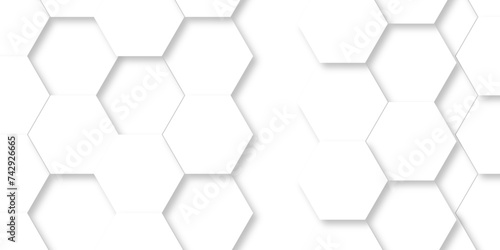 Abstract 3d background. Abstract white background with hexagons. Abstract hexagon polygonal pattern background vector. seamless bright white abstract honeycomb background.