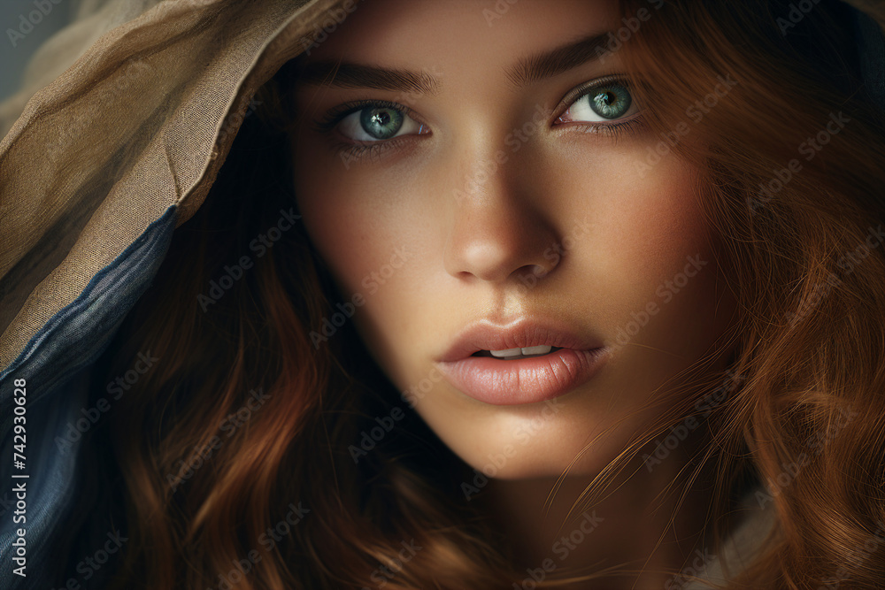 Generative AI picture of High fashion show with beautiful young male female model in fine designers outfit Generative AI Generative AI picture of High fashion show with beautiful young male female model in fine designers outfit Generative AI